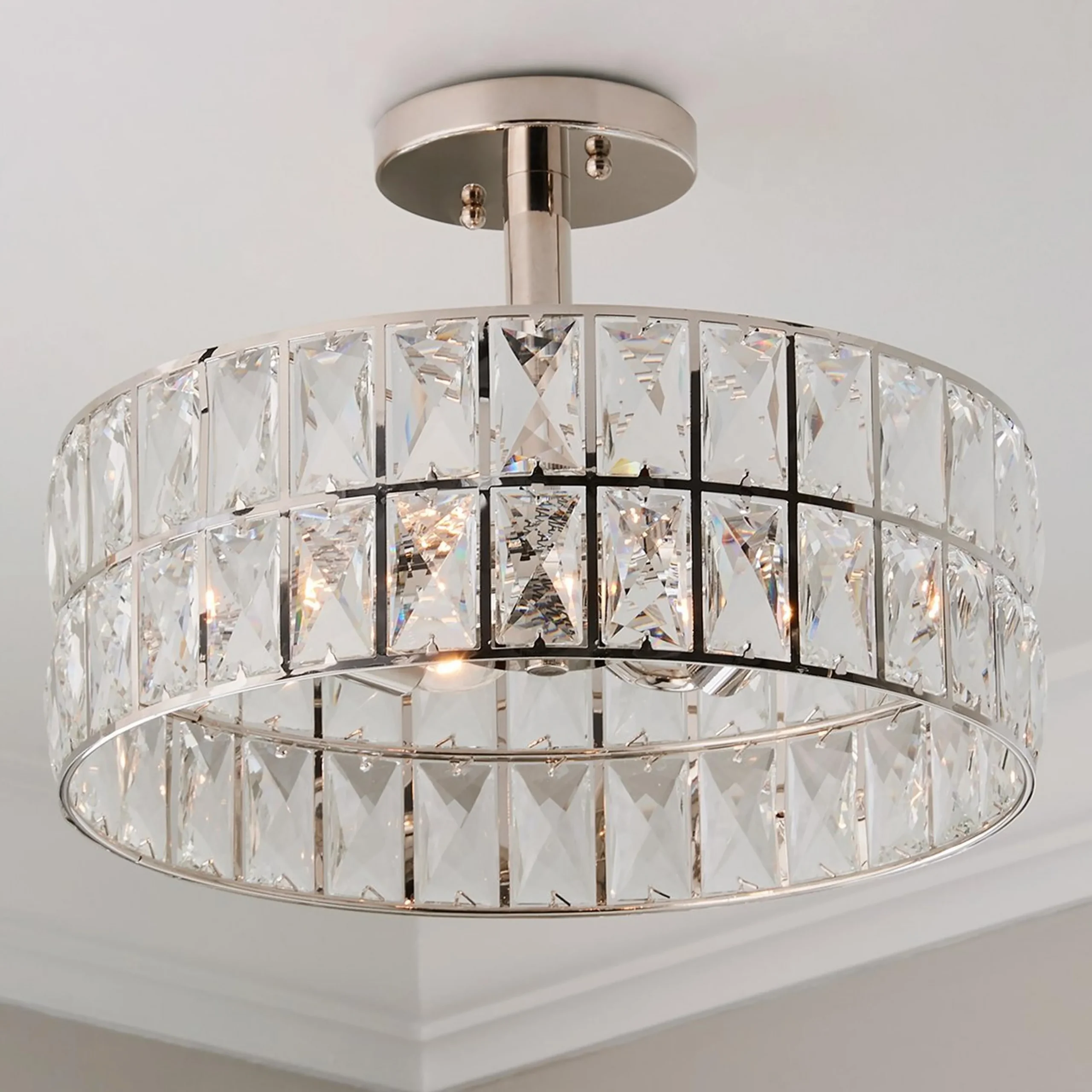 Glinting Glam Semi-Flush Ceiling Light