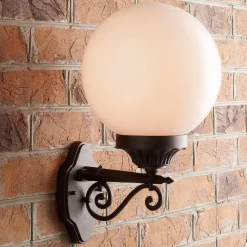Globe and Filigree Outdoor Sconce