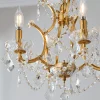 Gold Leaf and Crystal Chandelier - Small