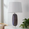 Graphite Art Glass Table Lamp