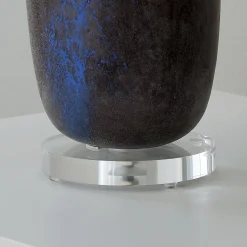 Graphite Art Glass Table Lamp