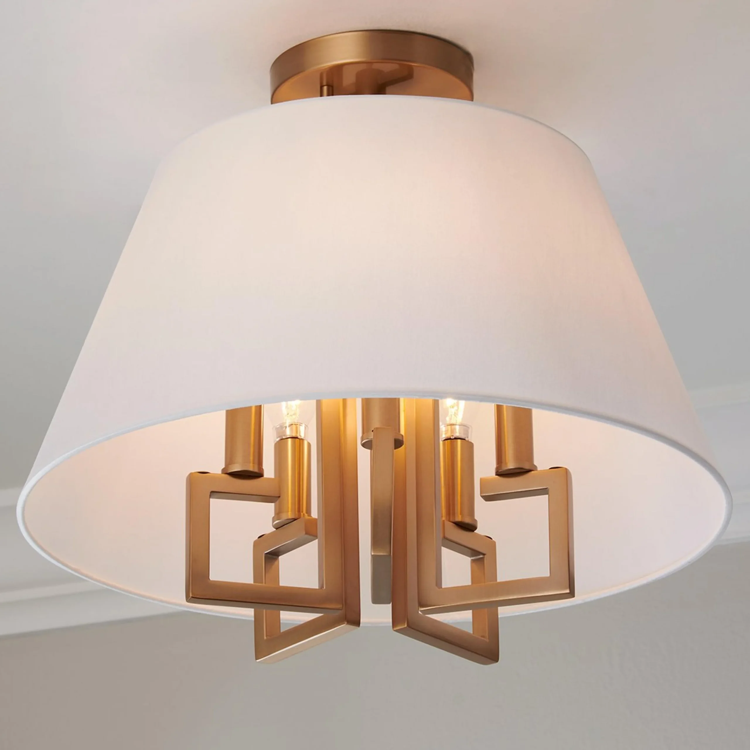 Greek Key Convertible Ceiling Light