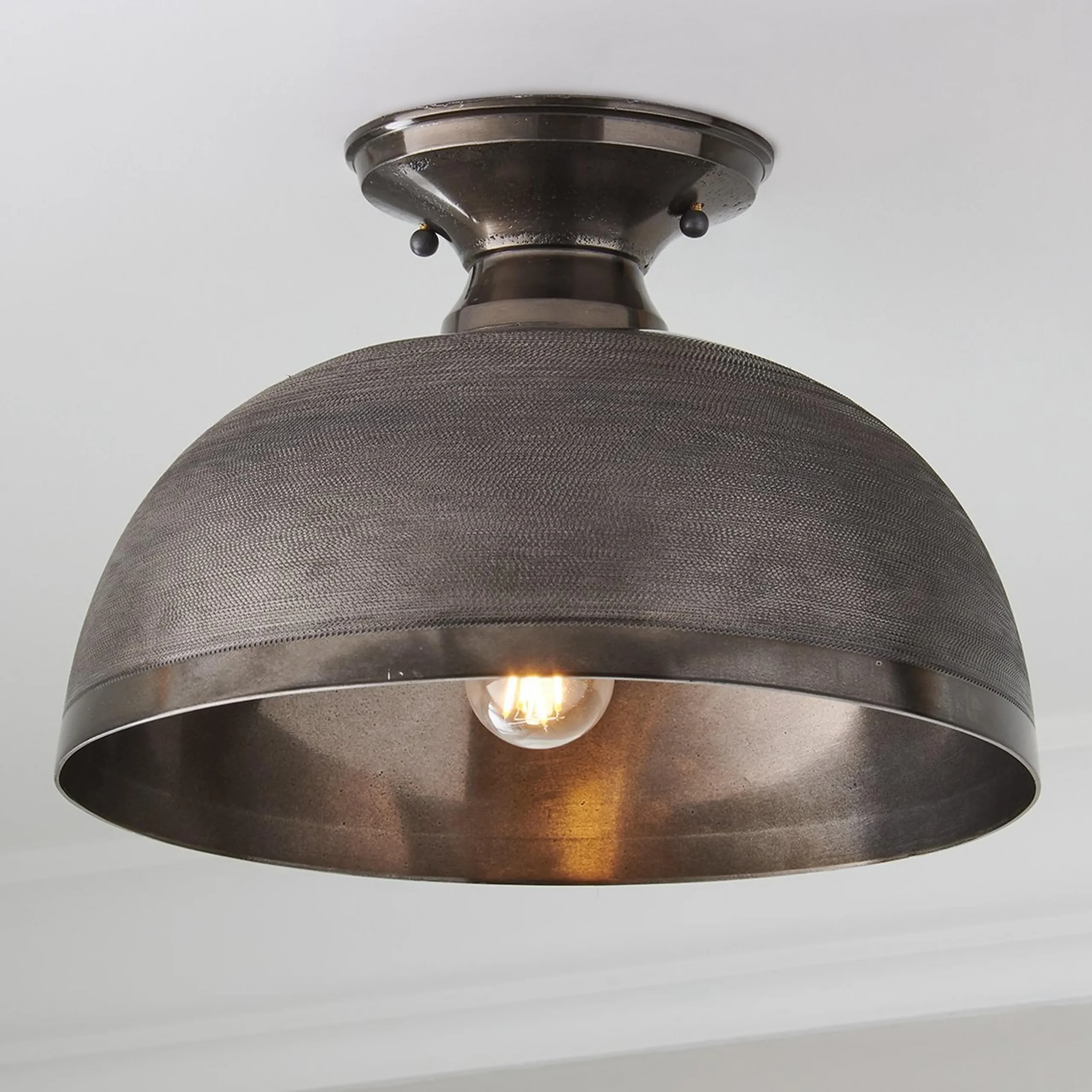 Hachure Dome Semi-Flush Ceiling Light - Large