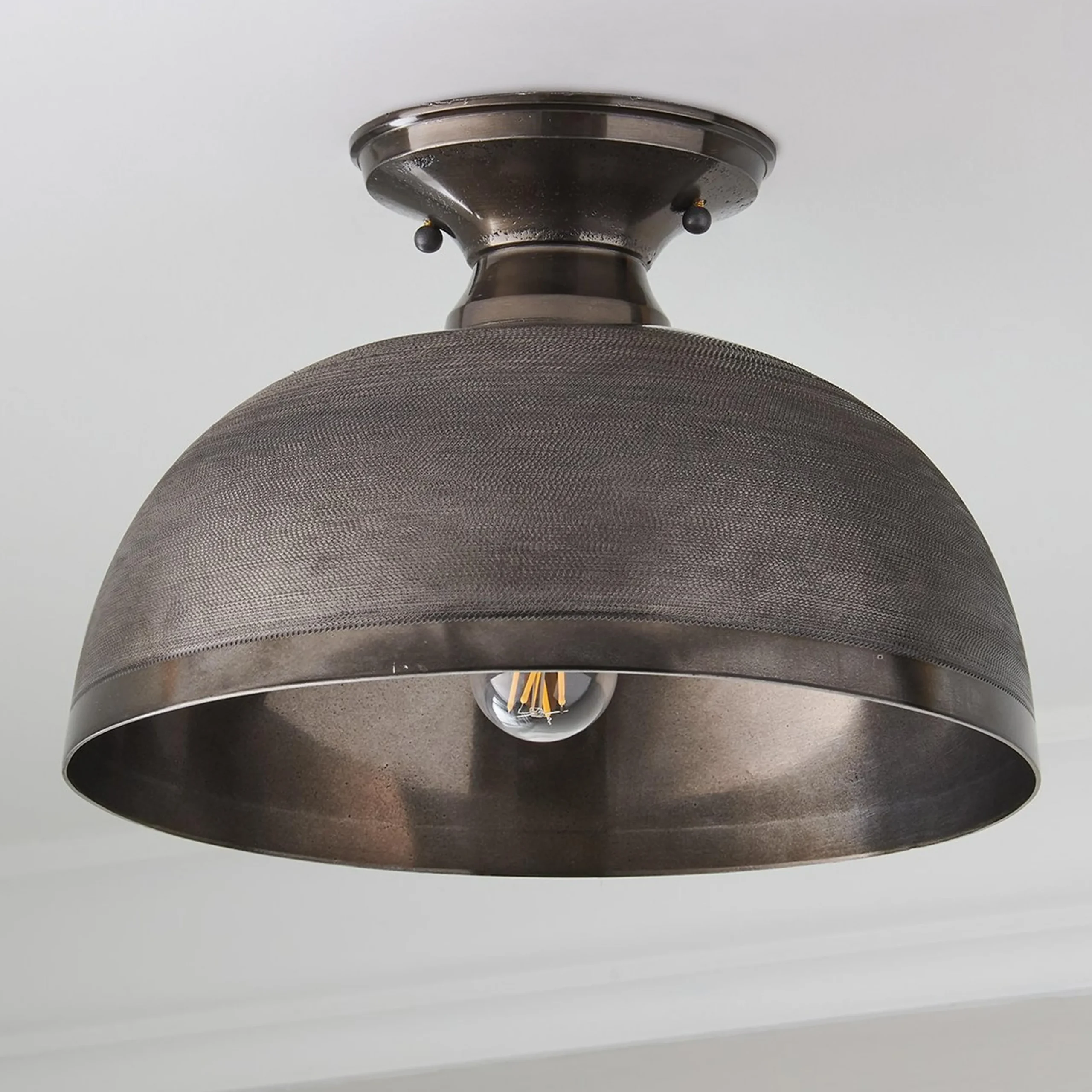 Hachure Dome Semi-Flush Ceiling Light - Large