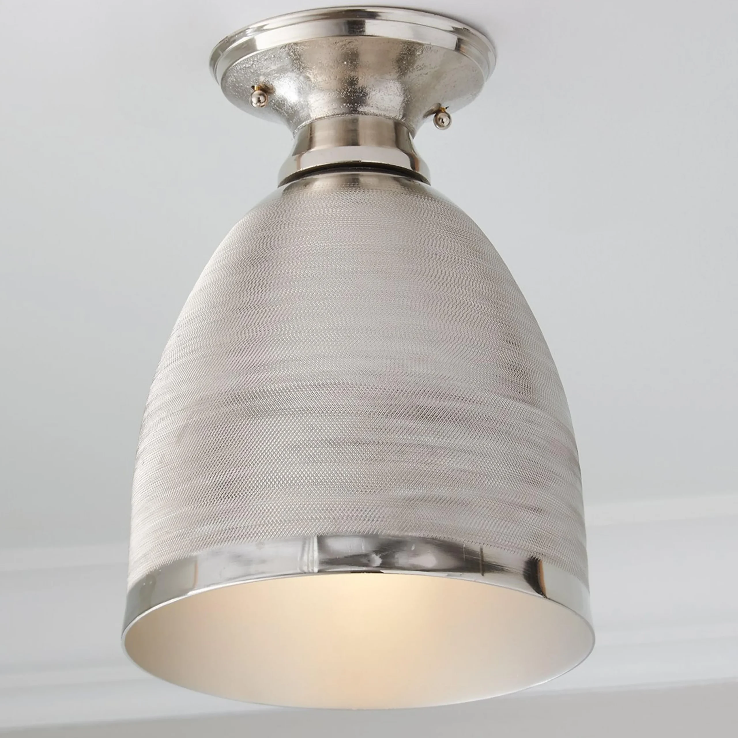 Hachure Dome Semi-Flush Ceiling Light - Small