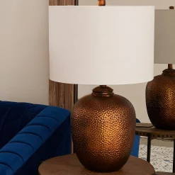 Hammered Copper Table Lamp