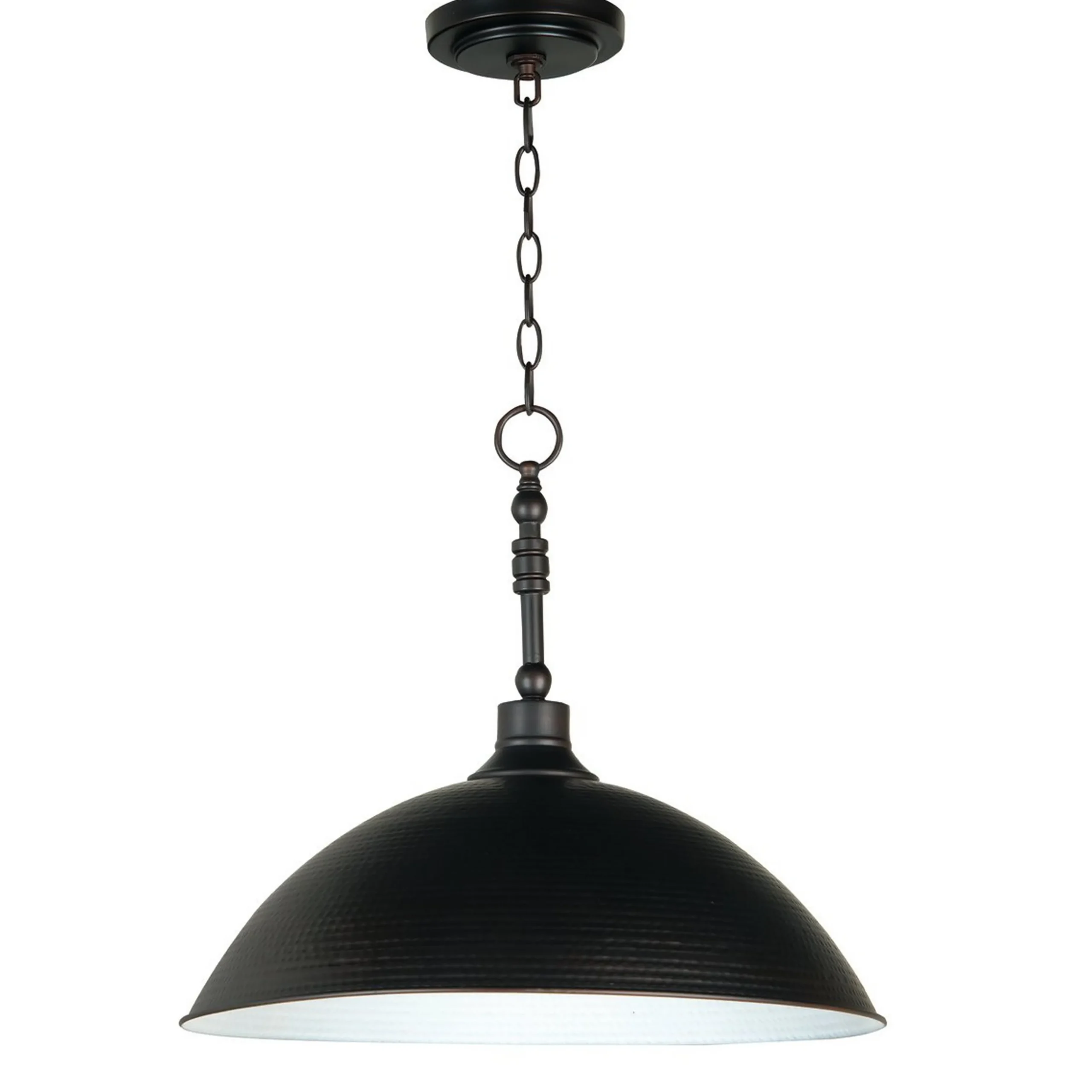 Hammered Metal Pendant Light - Large