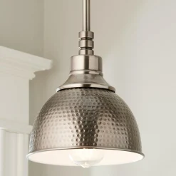 Hammered Metal Pendant Light - Small