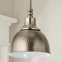 Hammered Metal Pendant Light - Small