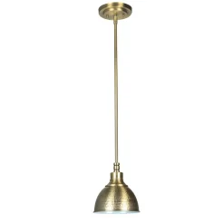 Hammered Metal Pendant Light - Small