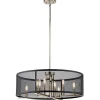 Handsome Industrial Modern Chandelier - 8 Light