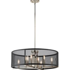Handsome Industrial Modern Chandelier - 8 Light