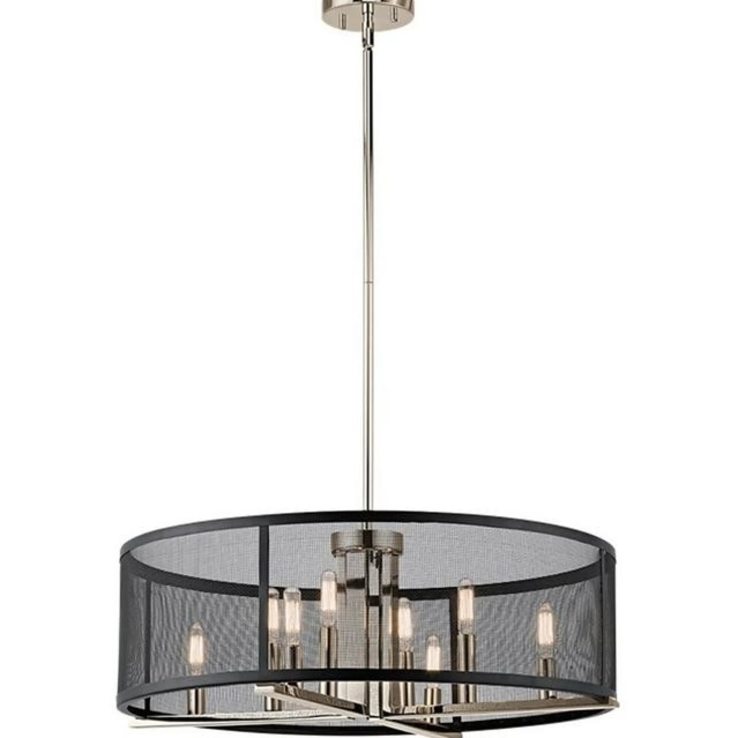 Handsome Industrial Modern Chandelier - 8 Light
