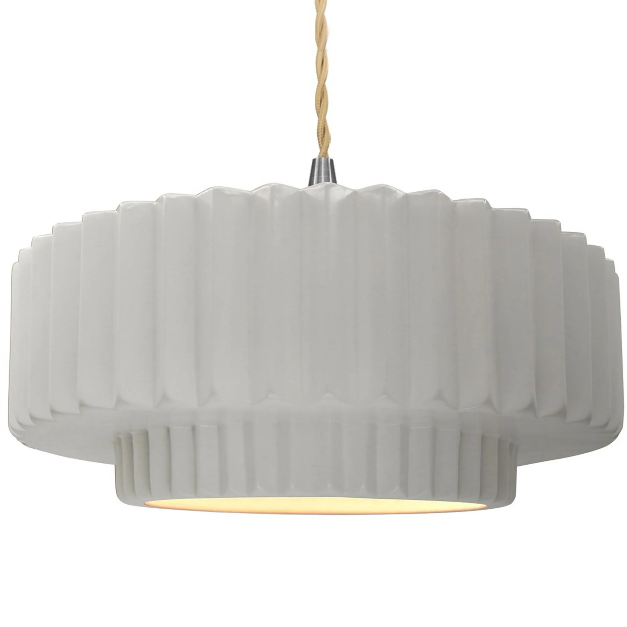 Harmonia Ceramic Pendant - Large - Bisque