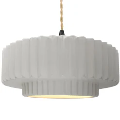 Harmonia Ceramic Pendant - Large - Bisque