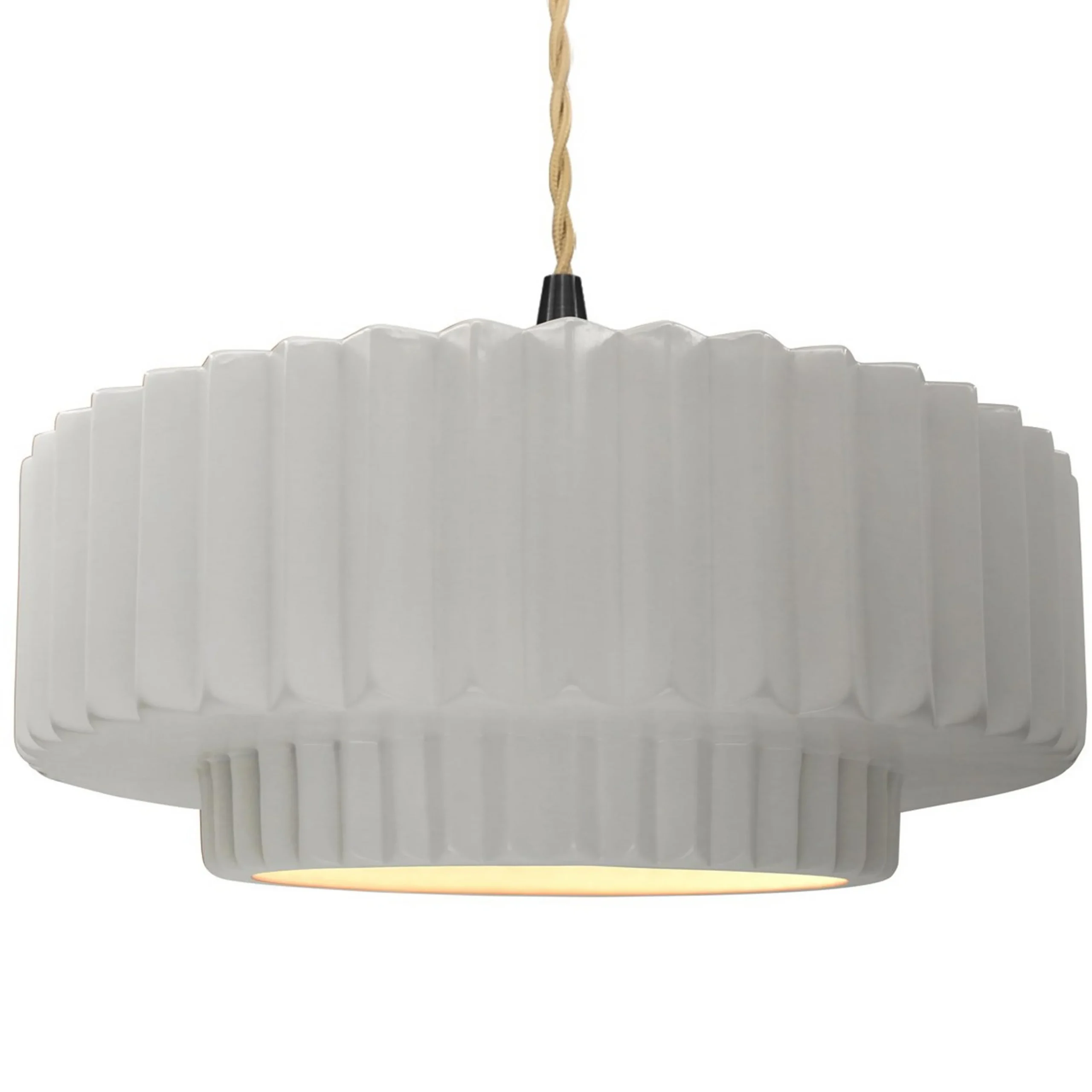 Harmonia Ceramic Pendant - Large - Bisque