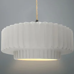 Harmonia Ceramic Pendant - Large - Bisque