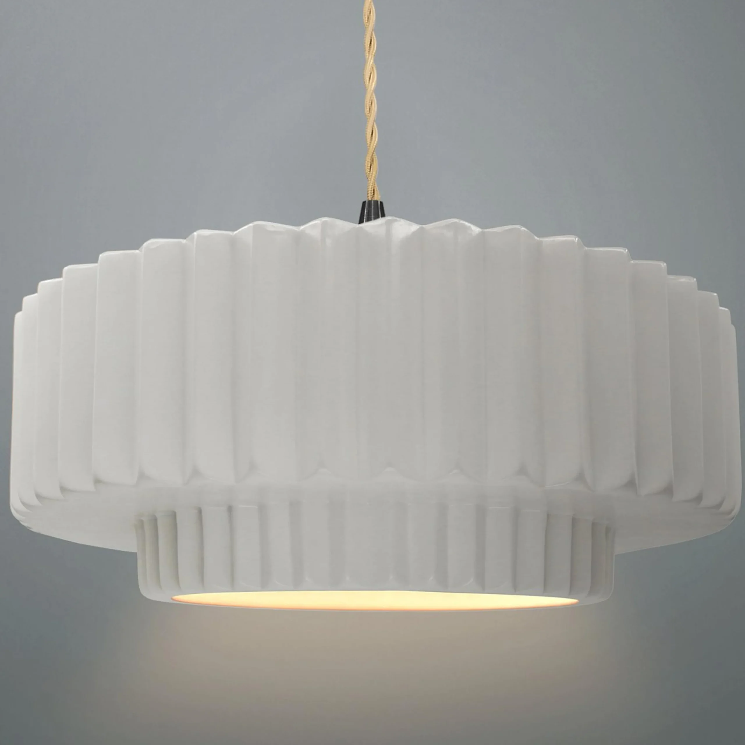 Harmonia Ceramic Pendant - Large - Bisque