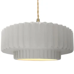 Harmonia Ceramic Pendant - Large - Bisque