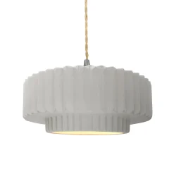Harmonia Ceramic Pendant - Small - Bisque