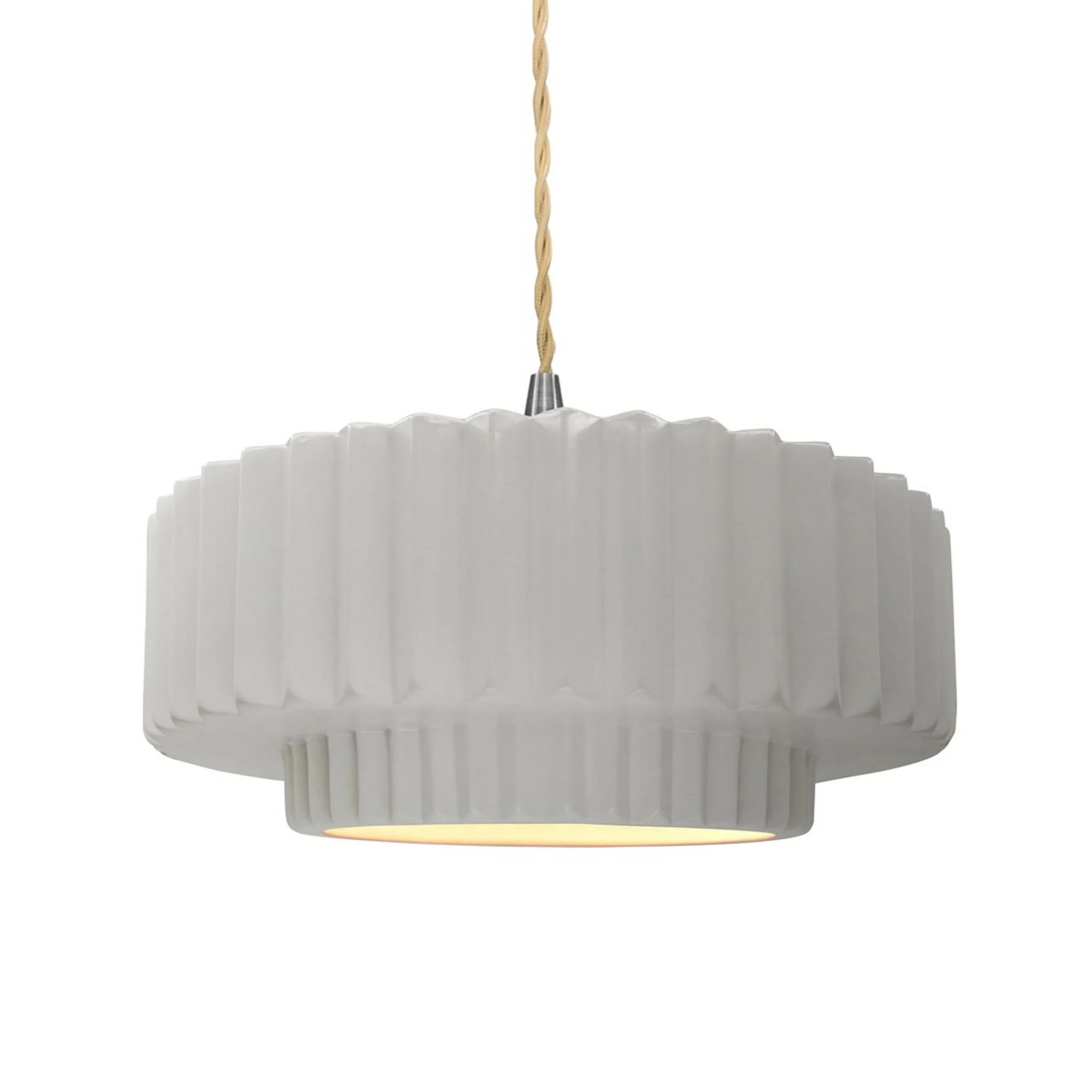 Harmonia Ceramic Pendant - Small - Bisque