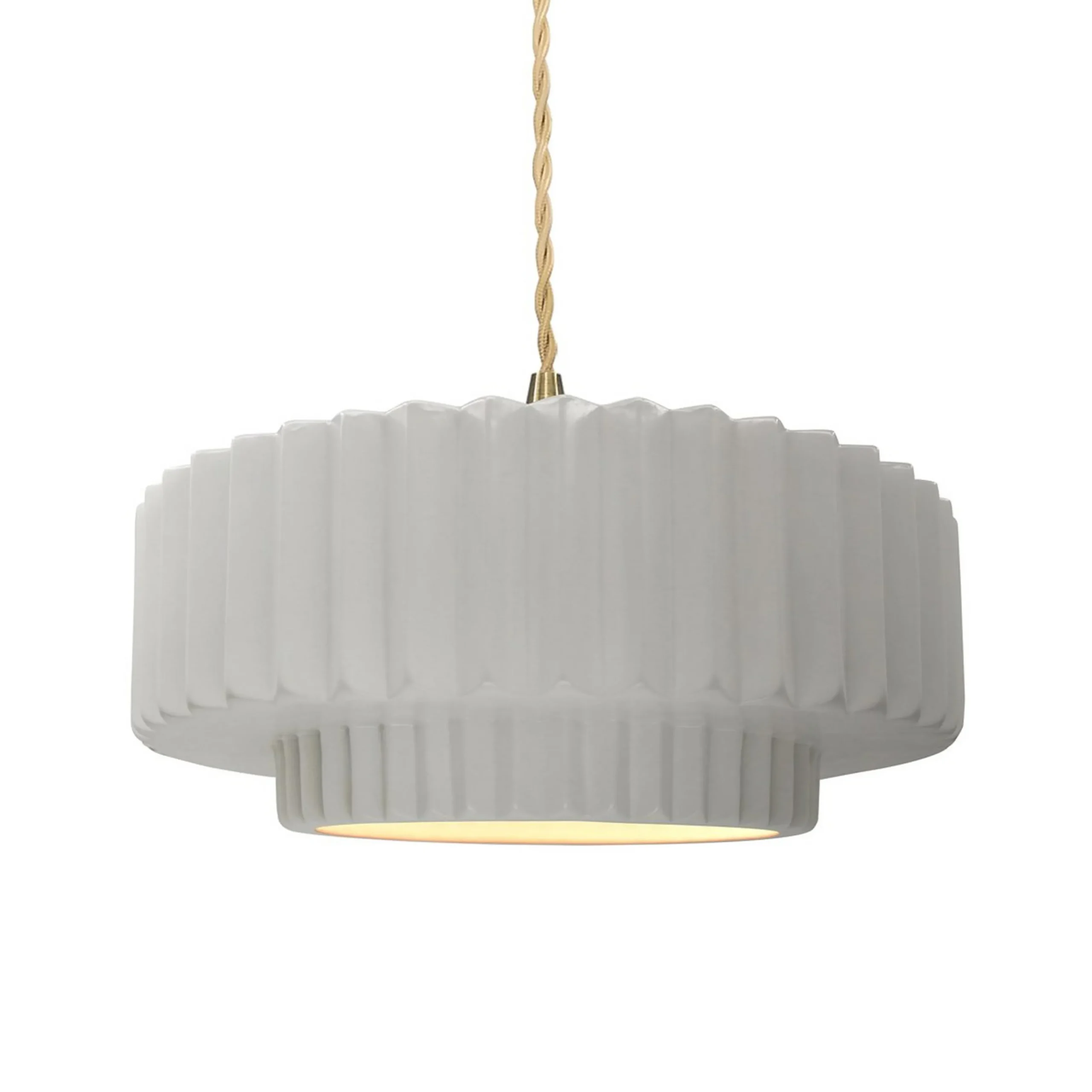 Harmonia Ceramic Pendant - Small - Bisque