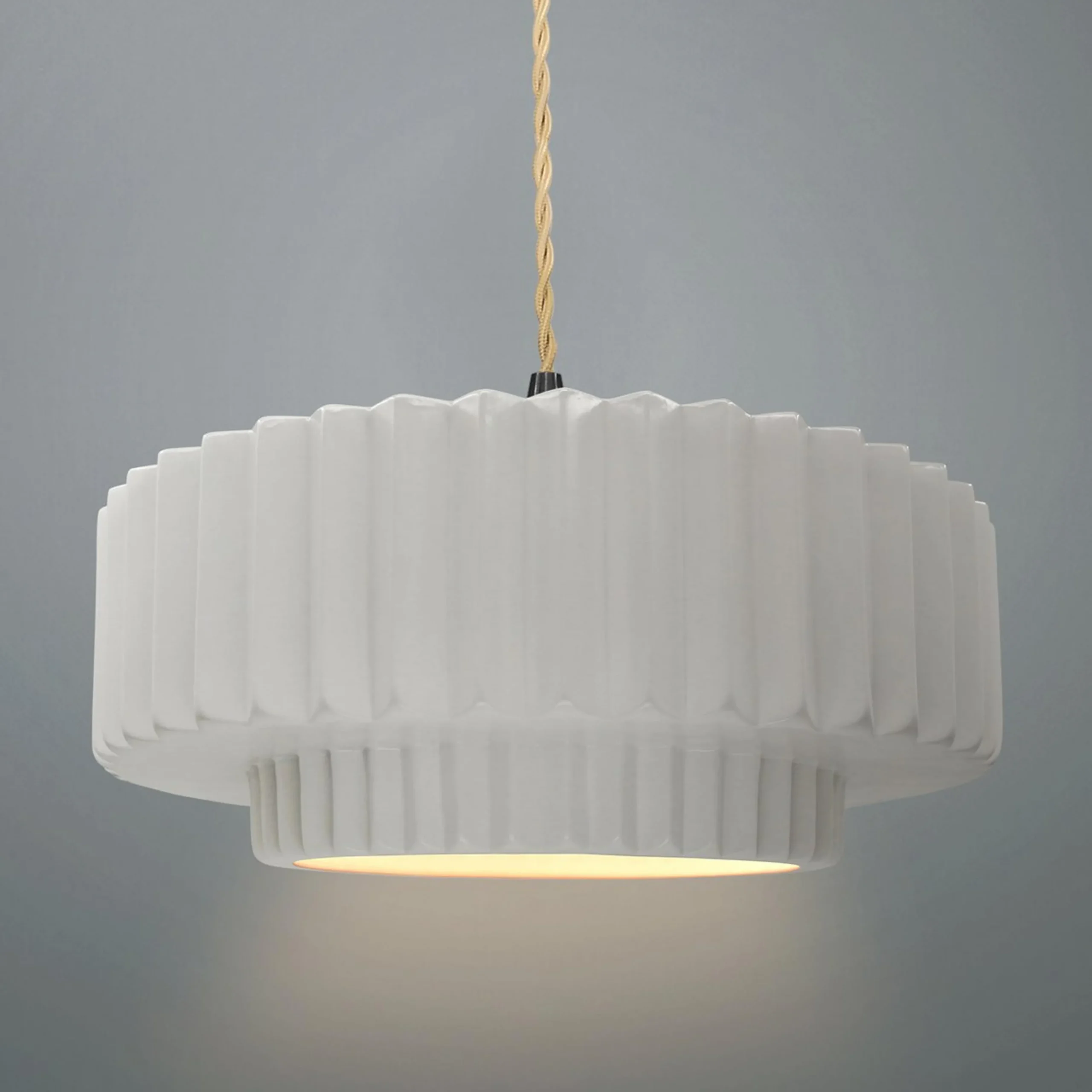 Harmonia Ceramic Pendant - Small - Bisque