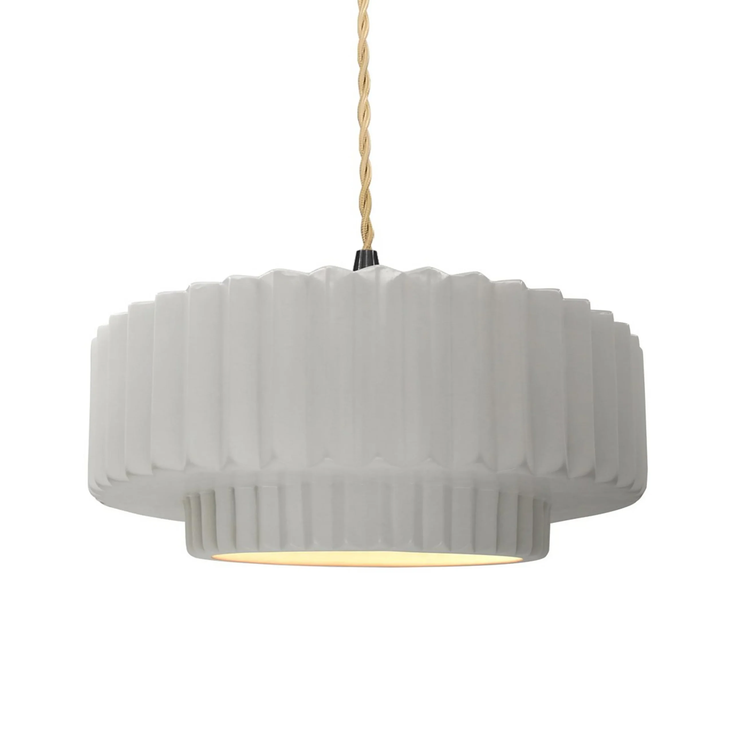 Harmonia Ceramic Pendant - Small - Bisque