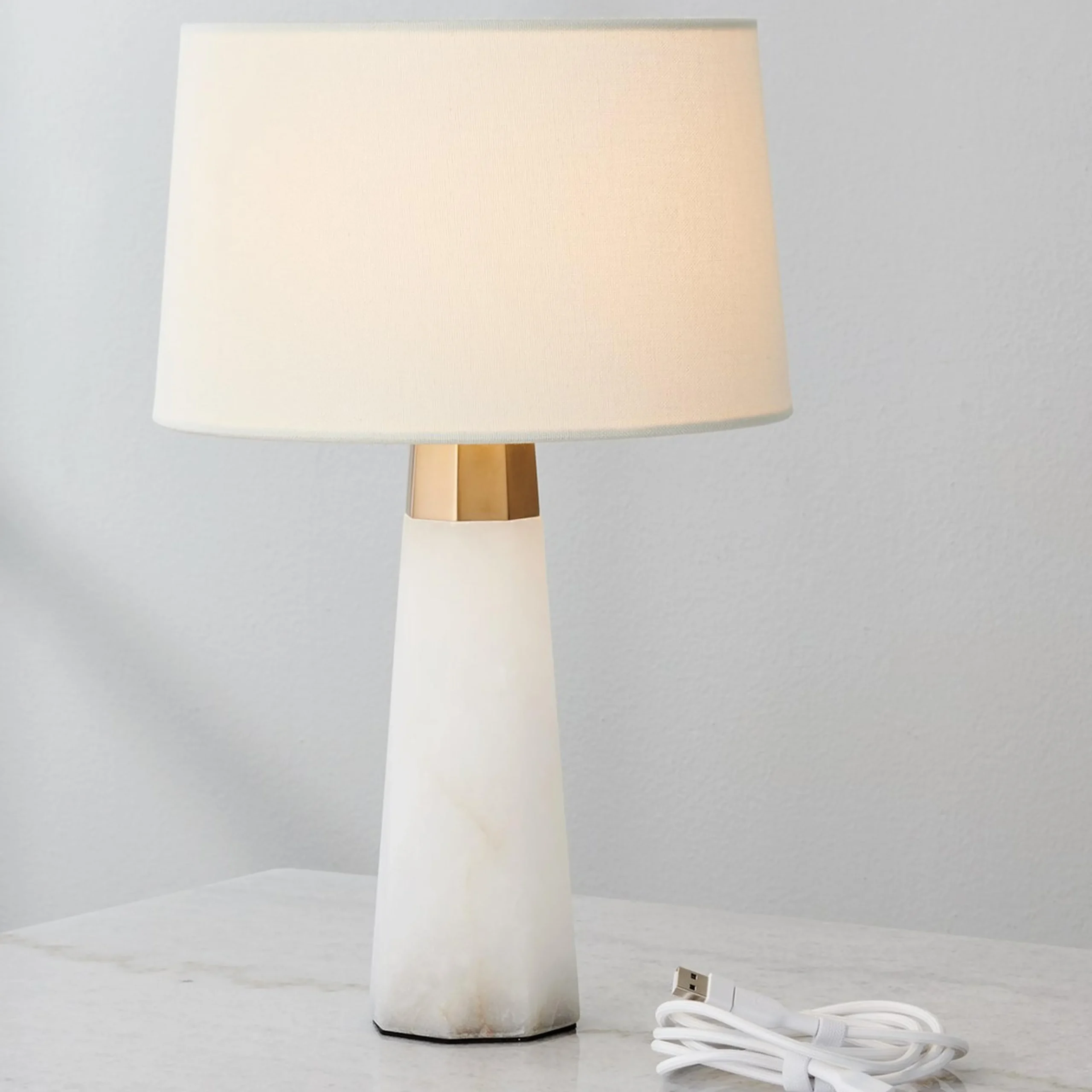 Hedley Cordless LED Table Lamp - Alabaster