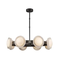 Helenka LED Chandelier - Alabaster Shades