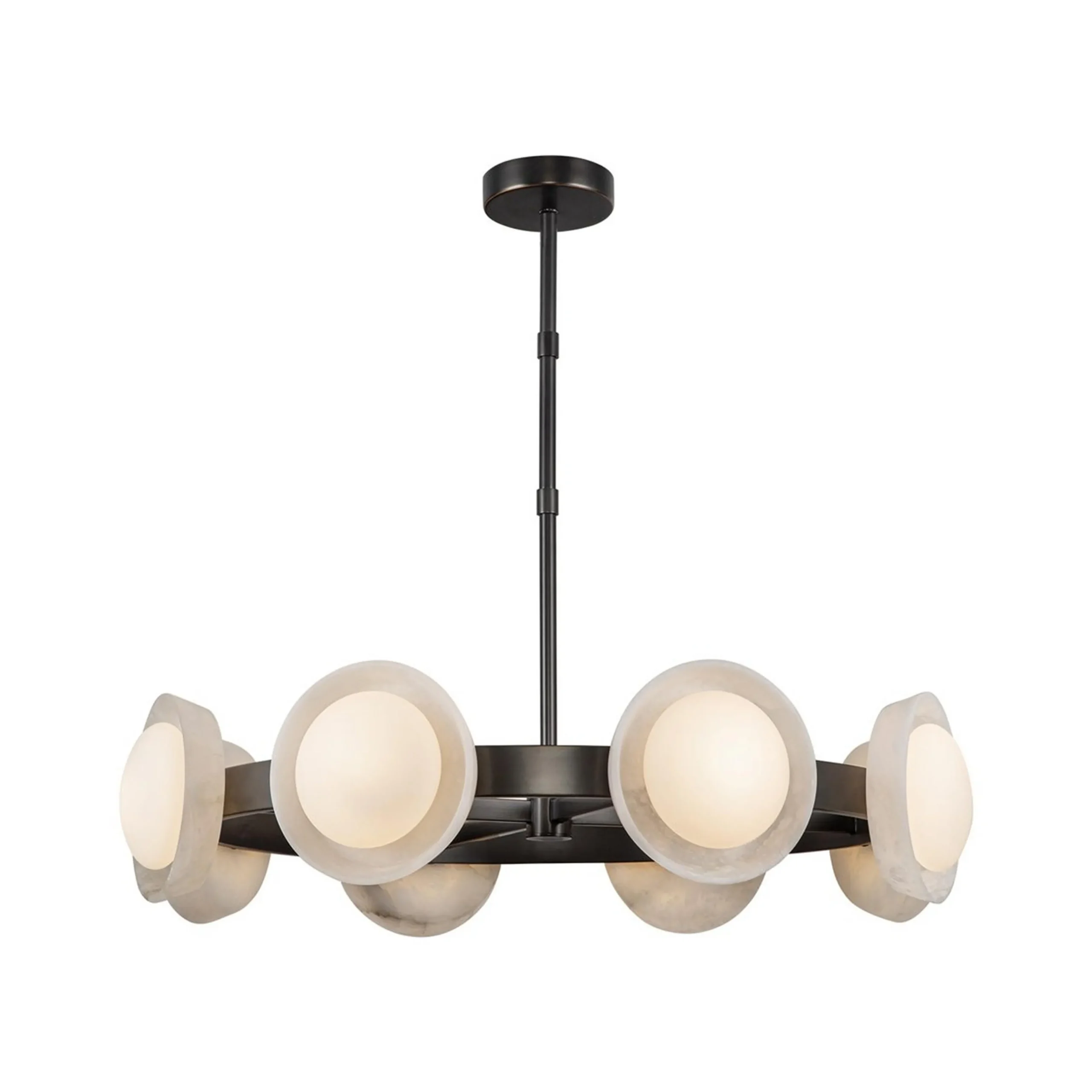 Helenka LED Chandelier - Alabaster Shades