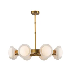 Helenka LED Chandelier - Alabaster Shades