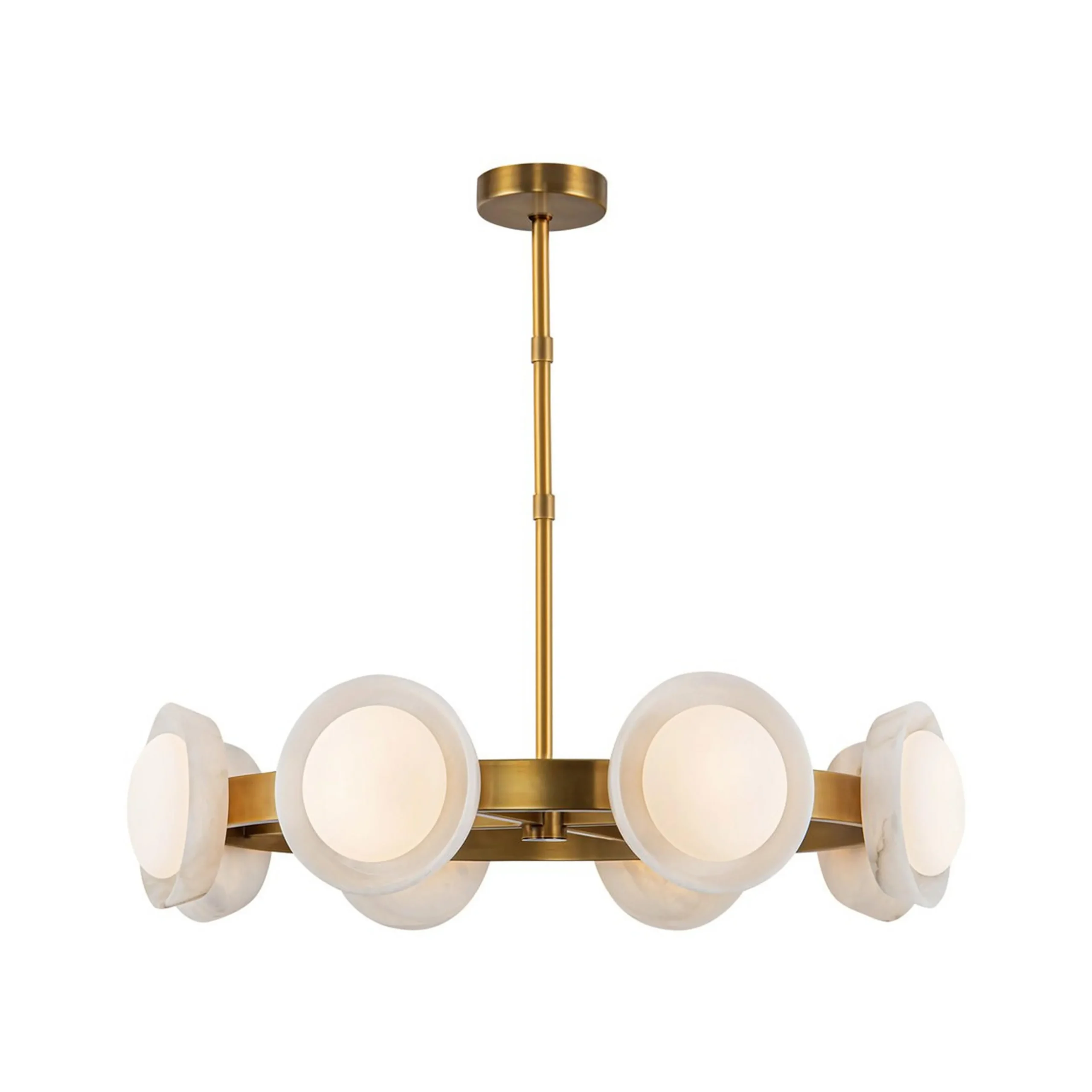 Helenka LED Chandelier - Alabaster Shades