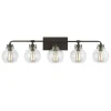Hinley Seeded Glass Vanity Light - 5 Light