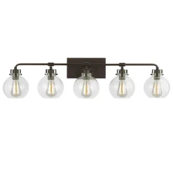 Hinley Seeded Glass Vanity Light - 5 Light