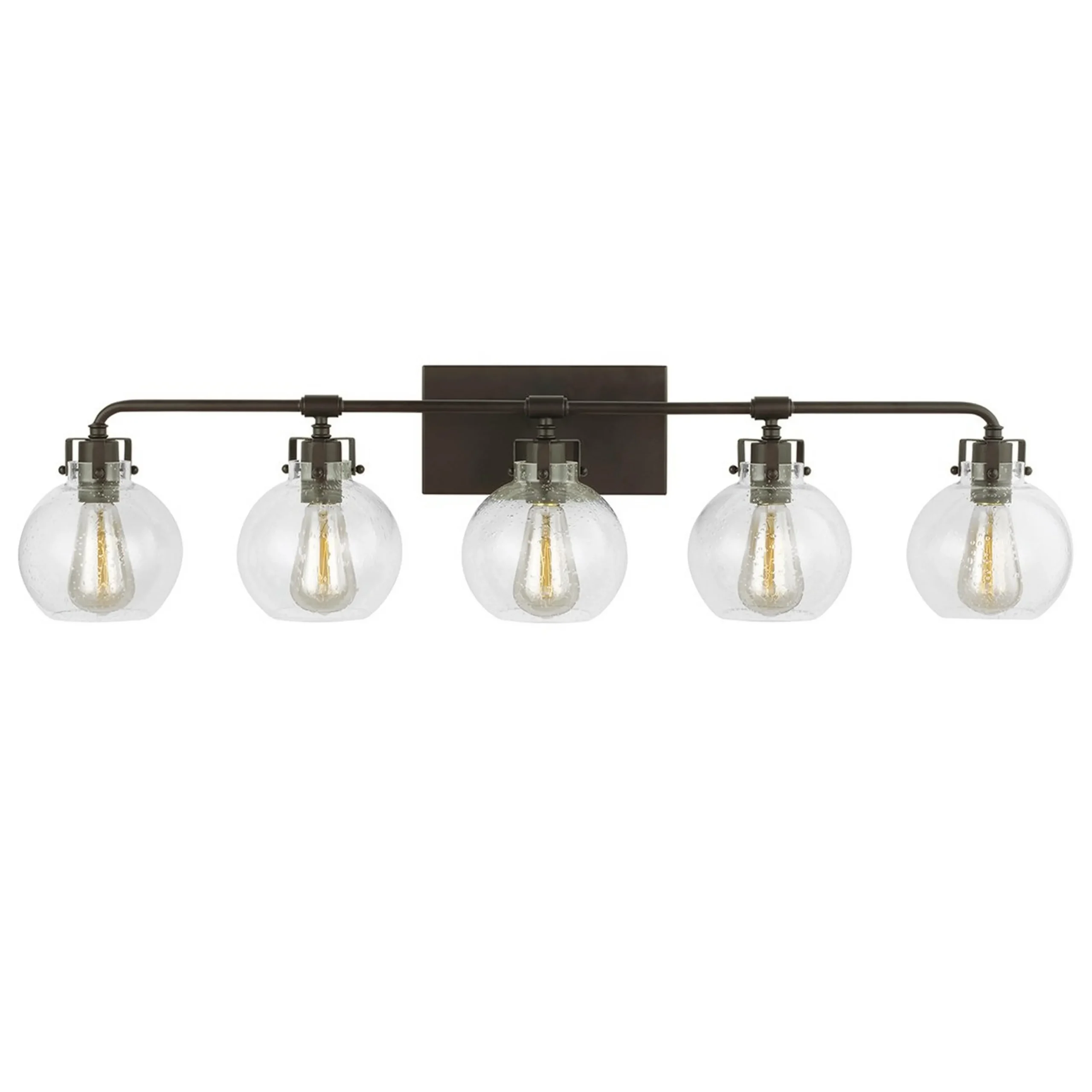 Hinley Seeded Glass Vanity Light - 5 Light