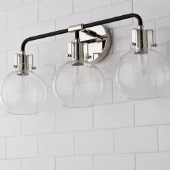 Hinley Seeded Glass Vanity Light - 3 Light