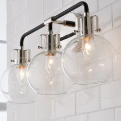 Hinley Seeded Glass Vanity Light - 3 Light