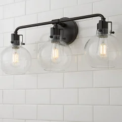 Hinley Seeded Glass Vanity Light - 3 Light