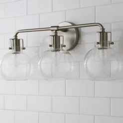 Hinley Seeded Glass Vanity Light - 3 Light