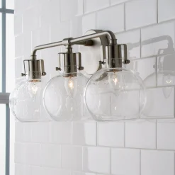 Hinley Seeded Glass Vanity Light - 3 Light