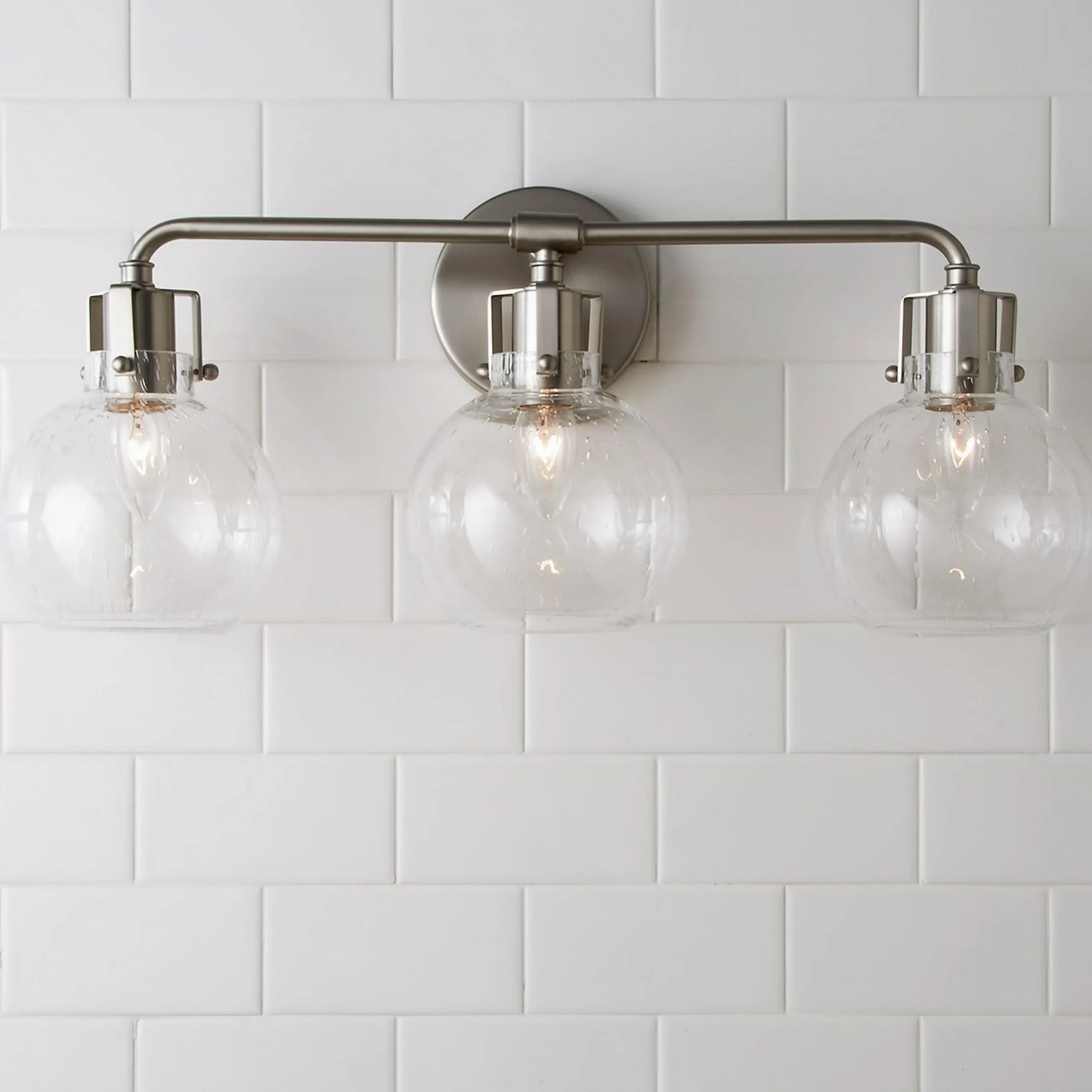 Hinley Seeded Glass Vanity Light - 3 Light