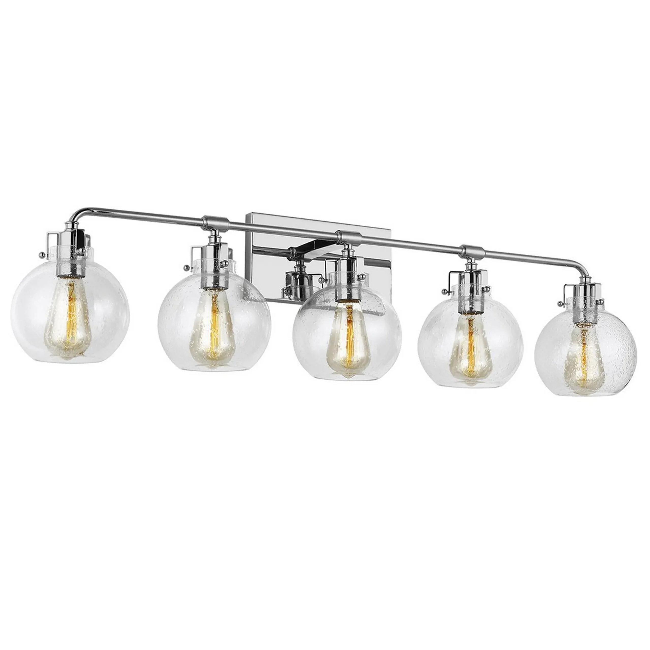 Hinley Seeded Glass Vanity Light - 5 Light