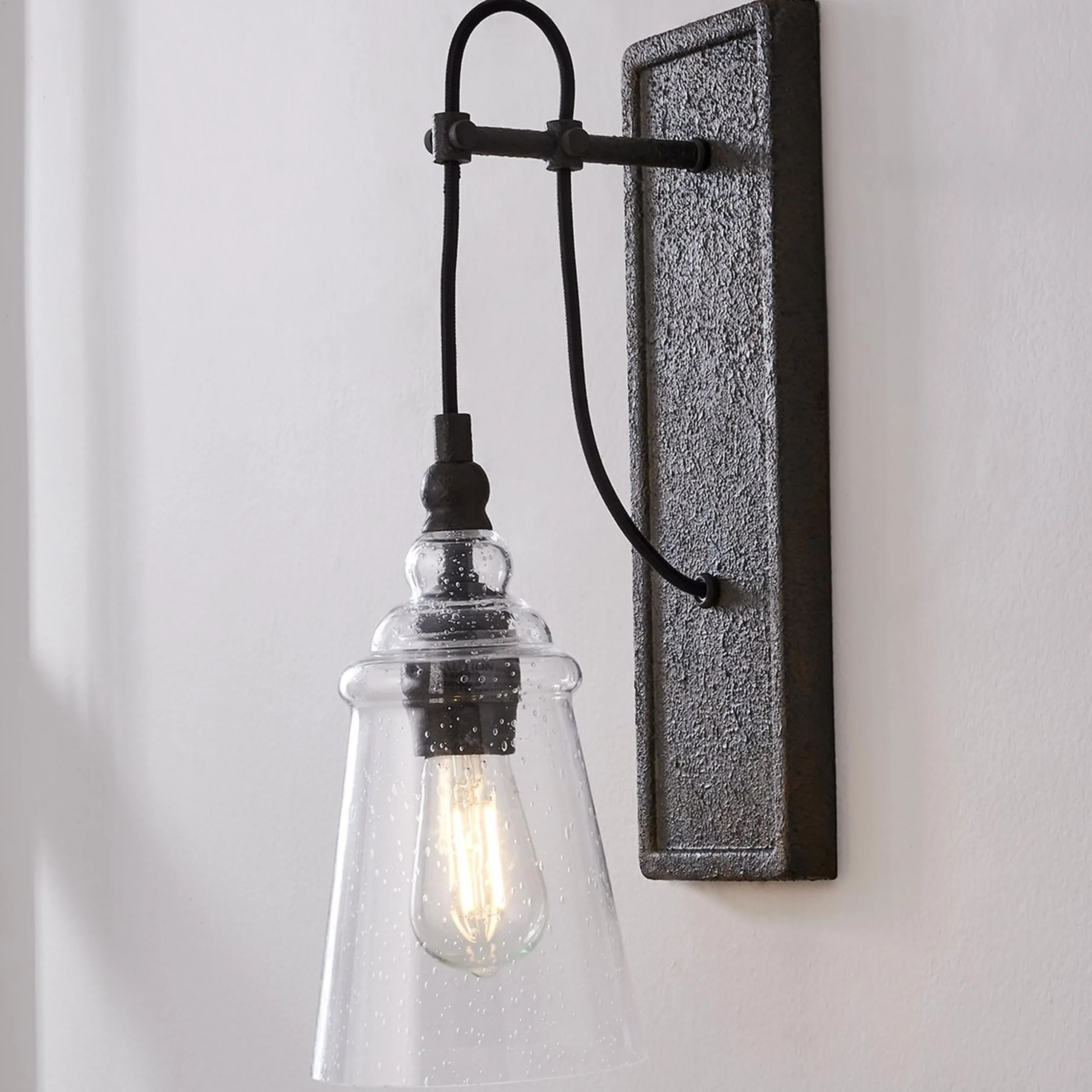 Historic Industrial Seeded Sconce