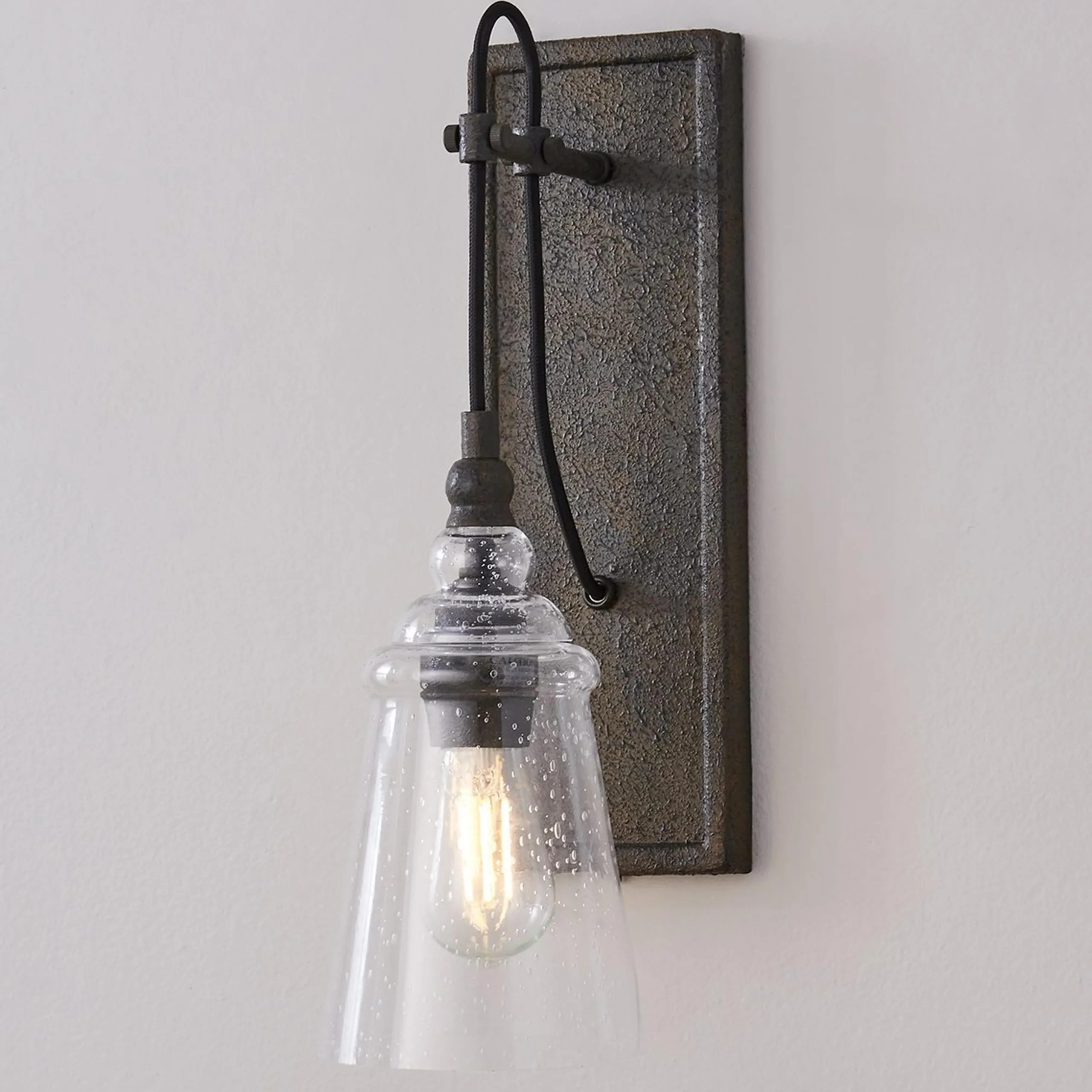 Historic Industrial Seeded Sconce