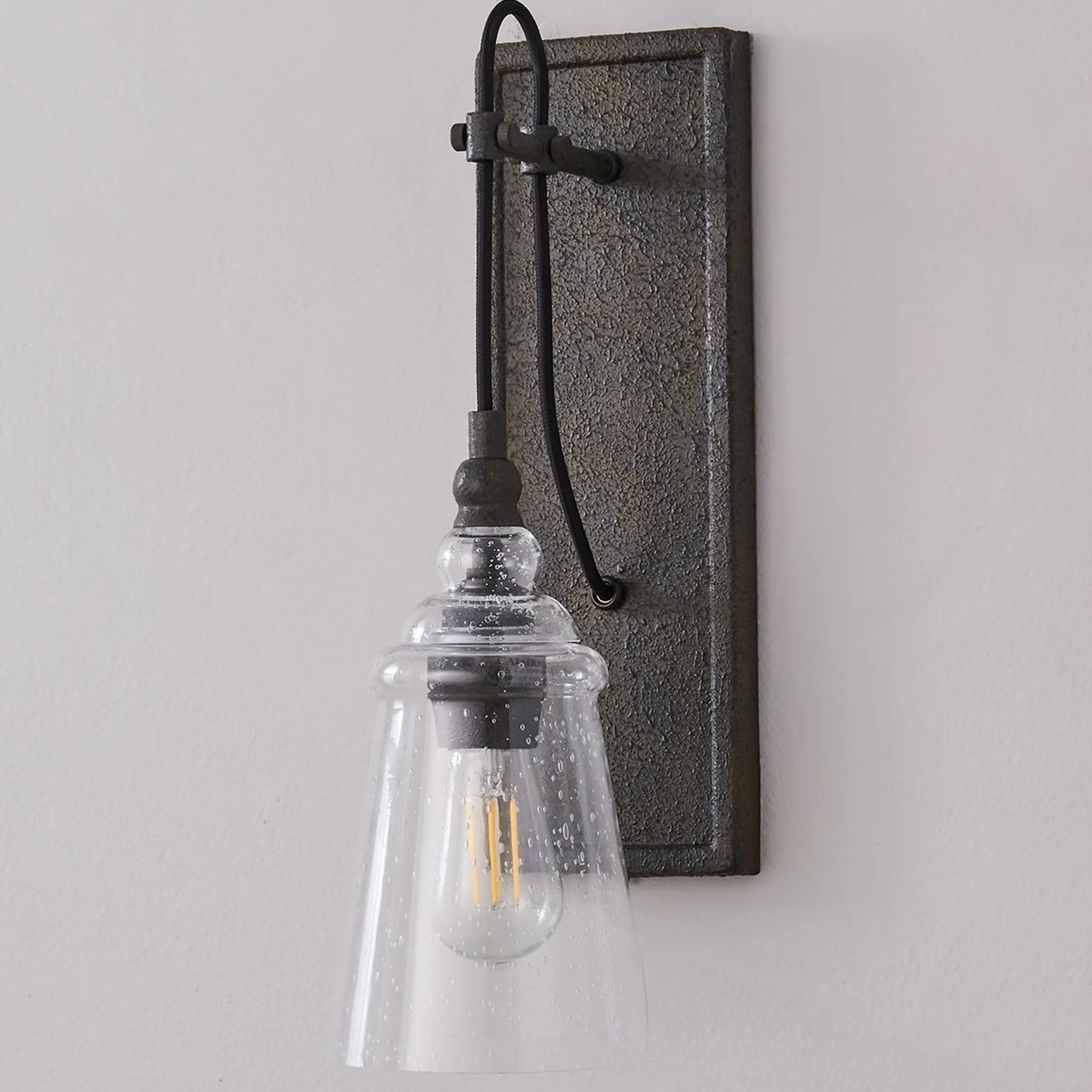 Historic Industrial Seeded Sconce
