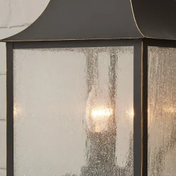 Homesteader Seeded Glass Outdoor Sconce - 3 Light