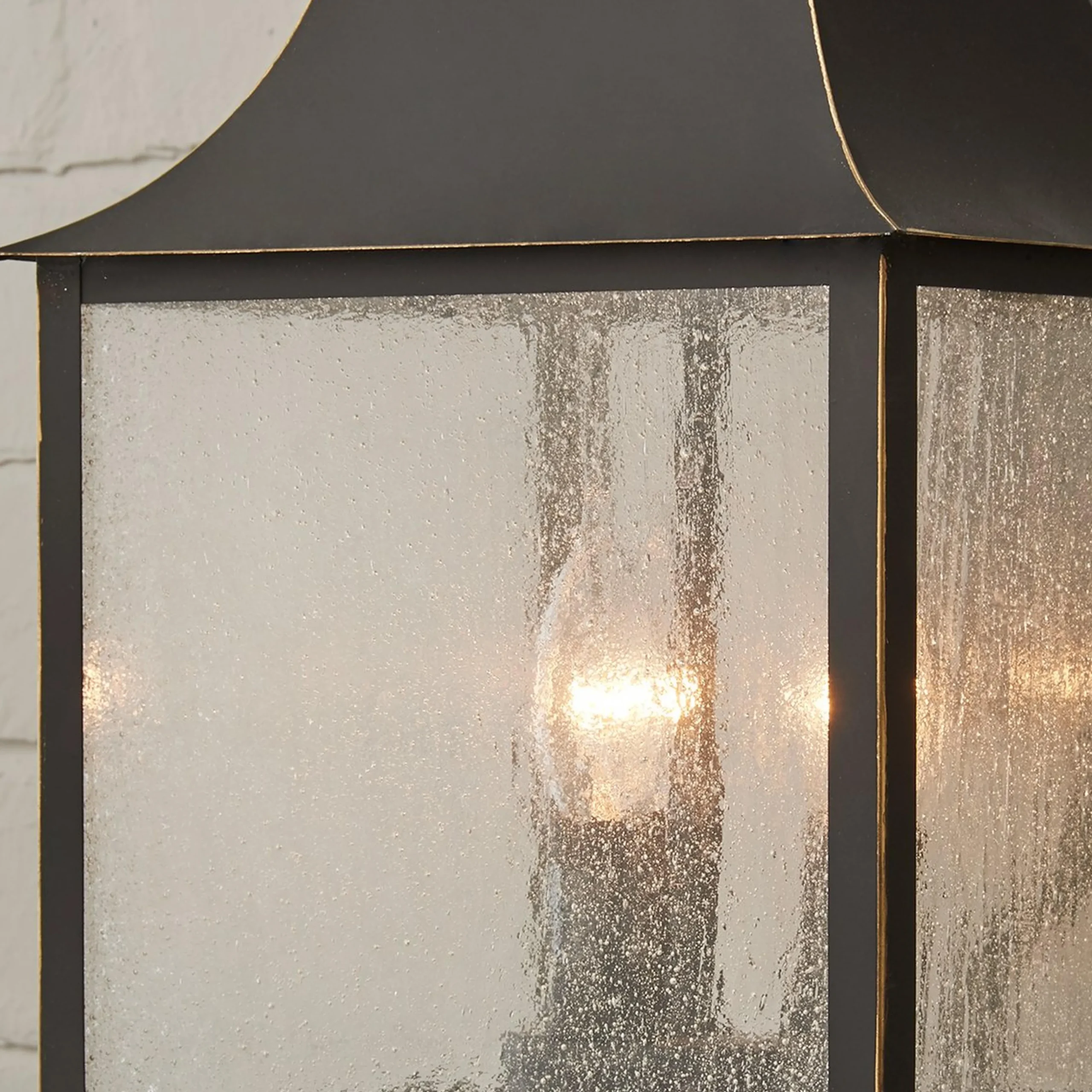 Homesteader Seeded Glass Outdoor Sconce - 3 Light