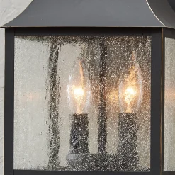 Homesteader Seeded Glass Outdoor Sconce - 2 Light