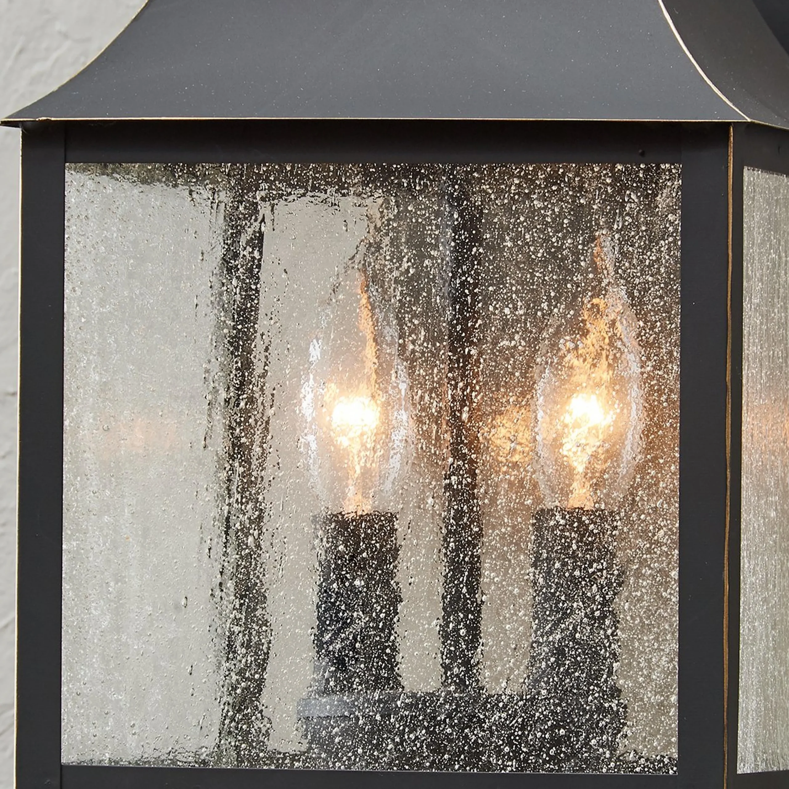 Homesteader Seeded Glass Outdoor Sconce - 2 Light
